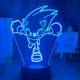 thumbnail image 1 of Luz nocturna LED 3D Sonics que cambia de color para niños con control remoto, 1 of 1