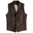 thumbnail image 1 of Camiseta sin mangas con cuello vuelto para hombre, de color liso, sin mangas, con múltiples bolsillos, cómoda y transpirable., 1 of 6