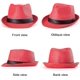thumbnail image 5 of Straw Trilby Fedora Hat for Men 1920s Short Brim Wool Felt Panama Cap 7 1/4, 5 of 5