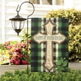 thumbnail image 3 of St. Patrick's Day Yard Flags Holiday Garden Flag Lucky Clover Buffalo Plaid Rustic Farmhouse Shamrock Outdoor Flags 12.5''×18'' Linen Vertical Double Sided Yard Flags for Home,Garden Decorations, 3 of 4