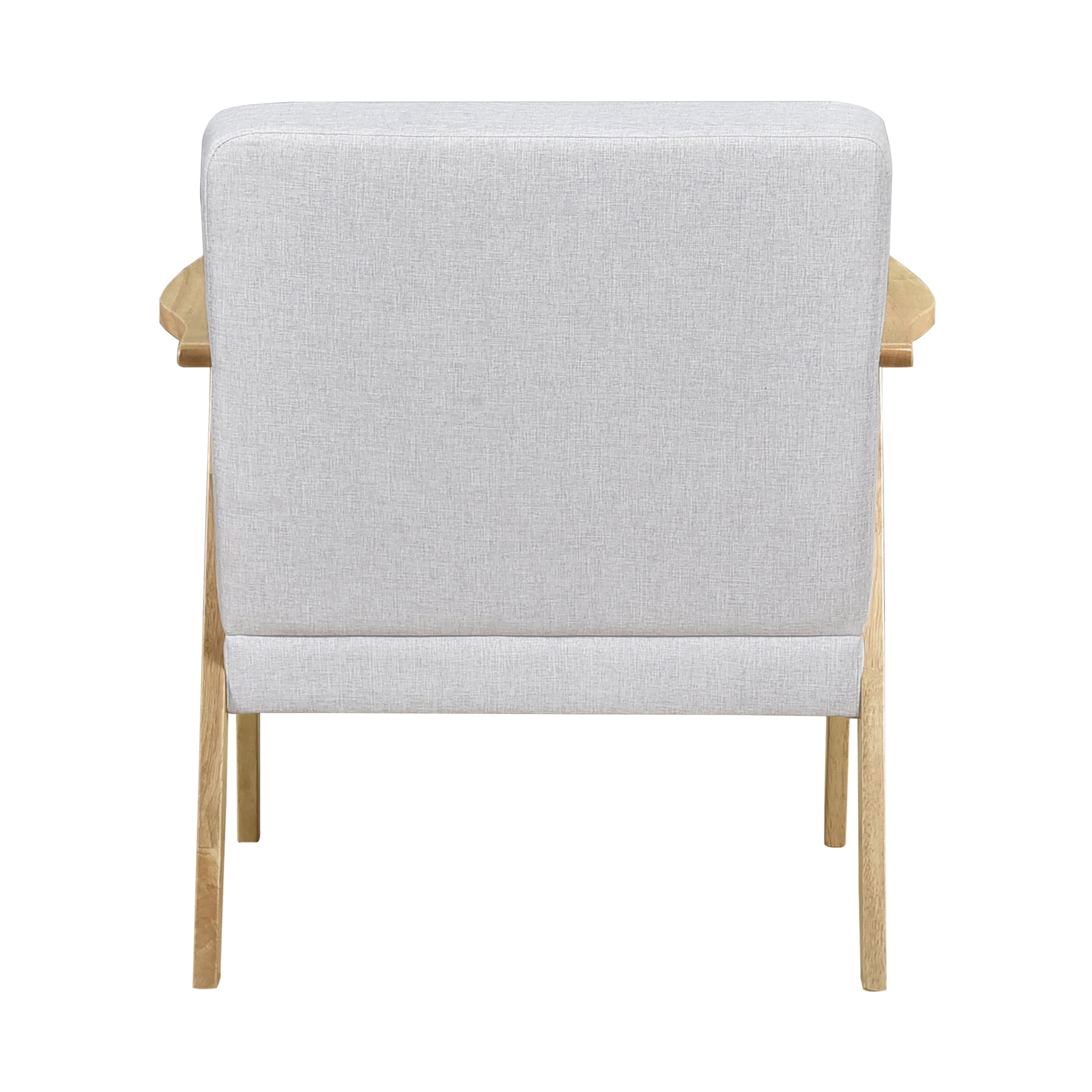 OakvillePark Harrowveil Textured Fabric Accent Chair, Gray/Natural Wood