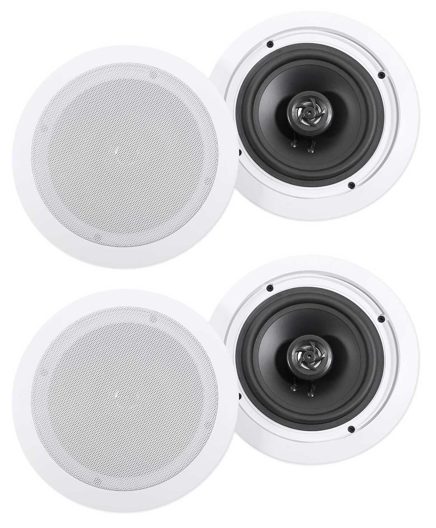 (4) Rockville HC655 6.5" 500 Watt InCeiling Home Theater Speakers 8