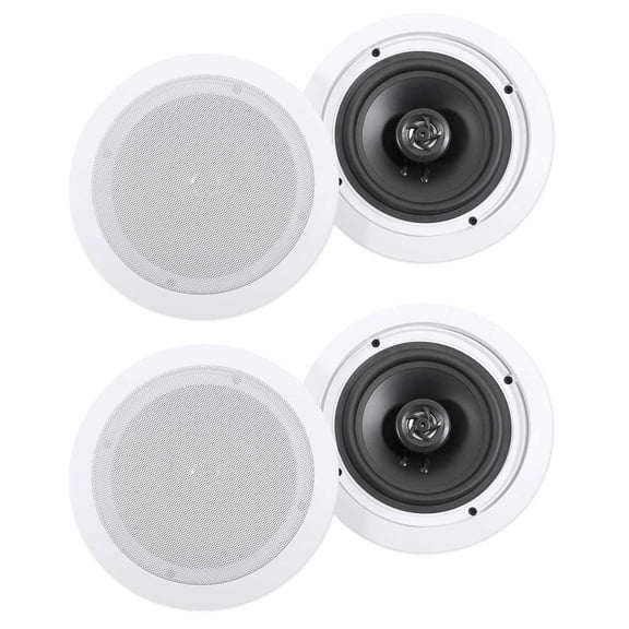 (4) Rockville HC655 6.5" 500 Watt In-Ceiling Home Theater Speakers 8 Ohm