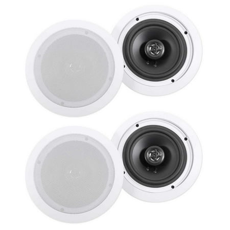 (4) Rockville HC655 6.5 500 Watt In-Ceiling Home Theater Speakers 8 Ohm