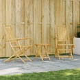 thumbnail image 2 of Set Bistro VidaXL de muebles de patio de bambú plegables, 3 piezas, 2 of 8