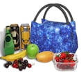 thumbnail image 3 of Easygdp Blurred Star Snow Christmas Bolsa de Almuerzo Insulada Reutilizable, Bolsa de Mano y Bandolera para Oficina, Trabajo, Viajes, 3 of 6