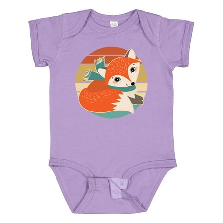 

Inktastic Woodland Fox Retro Sunset Boys or Girls Baby Bodysuit