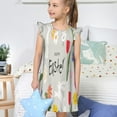 thumbnail image 4 of Rocae Happy Easter for Girls Nightgowns Pajamas Dress - Soft Sleepwear, Short Sleeve Cute Nightdress -Medium, 4 of 6