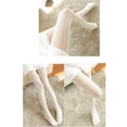 thumbnail image 2 of Collants en Coton Tricoté Respirants Automne Hiver Haute Élasticité Rayé Blanc, 2 of 6
