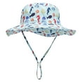 thumbnail image 3 of Ticikt Baby Sun Hat Toddler Bucket Hats Summer Sun Protective Kids Beach Hats Wide Brim Outdoor Camping Hat for Boys Girls 0-6Y, 3 of 5