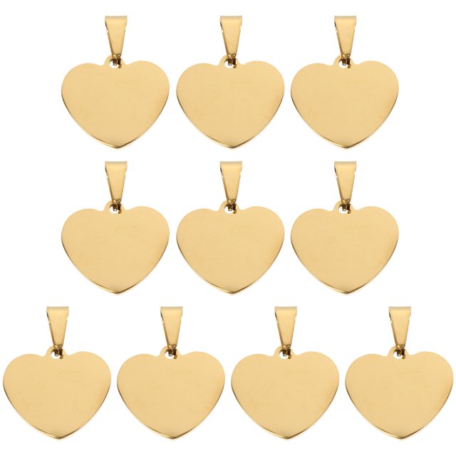 10pcs encantos en forma de corazón DIY colgante colgante para la fabricación de joyería hecha a mano