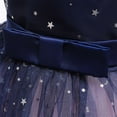 thumbnail image 6 of CAICJ98 Girls Elegant Princess Dress Off Shoulder A-Line Dresses for Toddler Girls Casual Cold Shoulder Party Dresses Dark Blue,7-8 Years, 6 of 6