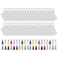 thumbnail image 1 of Ensemble de 160 Pcs Porte-Clés Série Sublimation Porte-Clés Transfert de Chaleur Pompons MDF Blanc-Rectangle, 1 of 5