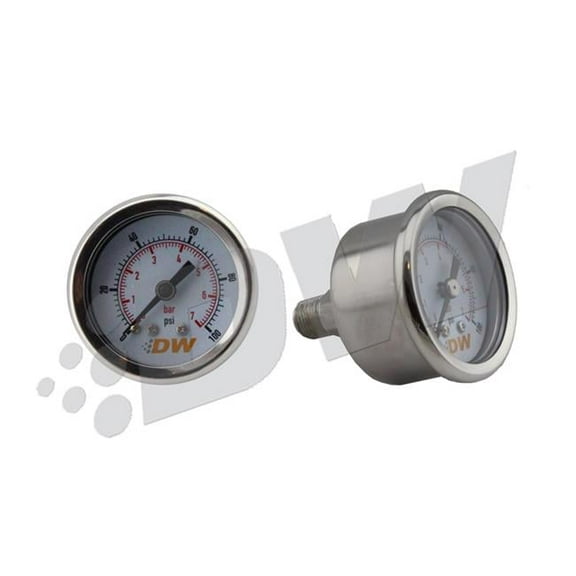 Deatschwerks 6-01-G 0-100 psi 1.5 in. Dia. Fuel Pressure Gauge