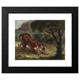 thumbnail image 2 of Eugène Delacroix 14x12 Black Modern Framed Museum Art Print Titled - Tiger and Snake (1862), 2 of 5
