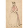 thumbnail image 2 of Louis Philippe Boitard 12x18 Black Ornate Wood Framed Double Matted Museum Art Print Titled - A Young Woman in a Pink Dress, 2 of 5