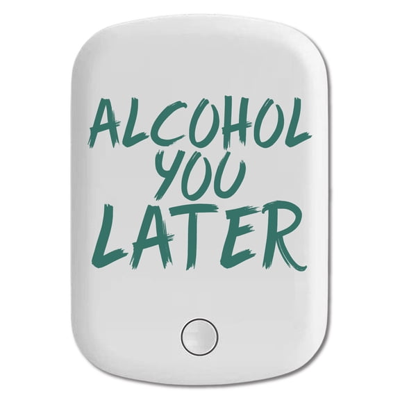 DistinctInk Magnetic Battery Pack, 5000 mAh Wireless Portable Charger with USB-C Cable, Compatible with MagSafe iPhone 14 / 13 / 12 Series - Alcohol You Later