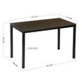 thumbnail image 3 of Homy Casa 47.2 Inch Metal Dining Table with Wooden Top - Dining Table for Dining Room, Black, 3 of 5