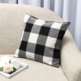 thumbnail image 4 of 18x18 inch Retro Style Plaid Decorative Throw Pillow Case Cushion Cover Pillowslip Protector Bedroom Couch Sofa Bed Patio Chair Home Car Decor, 4 of 5