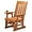 Natural, variant on VINGLI Outdoor Glider Chair Wood Patio Glider with Cup Holder, Porch Glider with Smooth Rocking Mechanism, Heavy Duty 600 LBS, White