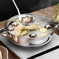 thumbnail image 4 of ZOUSSIQI Stainless Steel Steamer Pot, 28CM Food Grade Single Layer Stockpot Hotpot Steamer Steaming Cookware Kitchen Essential Steamer Pot CA919-36851, 4 of 9