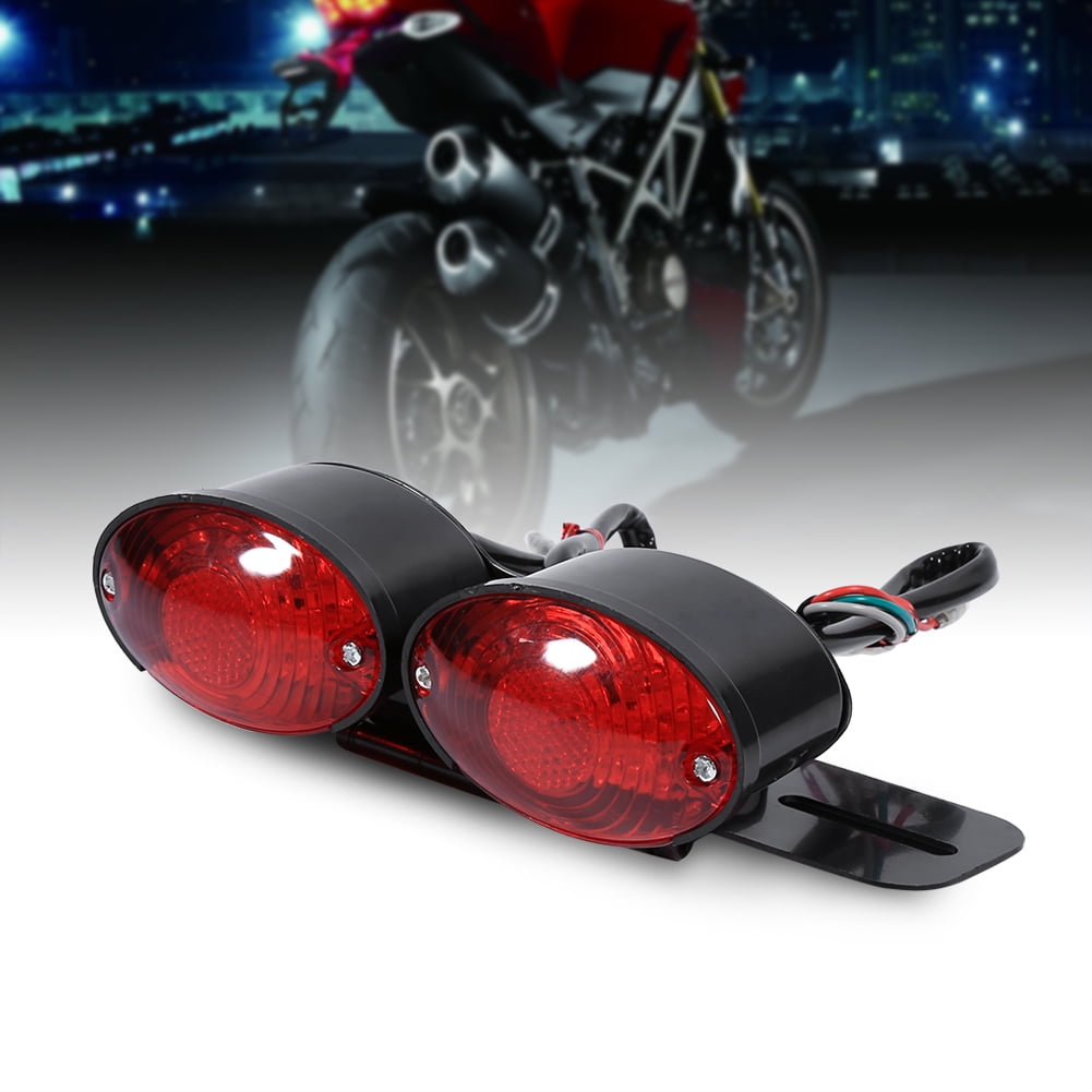 Black Finish w/ Taillight & Turns Quad LED Flat Motorcycle License Plate Frame Black Finish w/ Taillight & Turns Quad LED Flat Motorcycle License Plate Frame