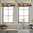thumbnail image 3 of LALILO Kitchen Curtain Valance Winter Sunrise Beach Sunset Rod Pocket Window Curtain 52"x 18" Set of 2, 3 of 5