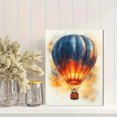 thumbnail image 2 of Qisvanset 12x16 Inch Blue Hot Air Balloon Watercolor Canvas Wall Art, Cartoon Travel Art Kids Room Home Decoration, 2 of 8
