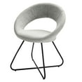 thumbnail image 5 of Side Dining Chair, Set of 2, Black Grey Gray, Fabric, Modern Contemporary, Kitchen Room Cafe Bistro Restaurant Hospitality, 5 of 8