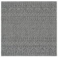thumbnail image 2 of SAFAVIEH Courtyard Evander Geometric Indoor/Outdoor Area Rug, Gray/Black, 5'3" x 5'3" Square, 2 of 12