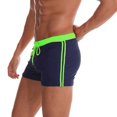 thumbnail image 3 of JoveMarine Men's Quick Dry Swim Trunks with Drawstring Solid Color Stitching Design for Sports and Swimming Comfortable Boxer Shorts Fluorescent Green 3XL, 3 of 6