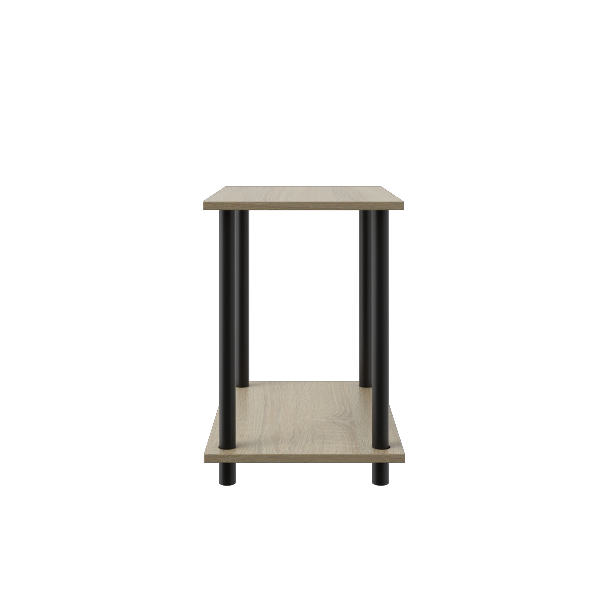2 Tiers Wood Household Shelving Unit in Natural Oak  (14.96 in. W x 15.87 in. H x 11.02 in. D)
