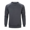 thumbnail image 5 of XAOWF Men'S Round Neck Casual Sweatshirt Drop Sleeve Loose Fit Solid Color Simple Stylish Pullover Everyday Wear 2025 Autumn Comfort Breathable Tops, 5 of 7