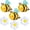 yellow and white, variant on Yvsxxv 4Pcs Bee Balloons Bee Foil Balloons Bee Birthday Decorations Animal Party Balloons Birthday Balloons For Wedding Party Baby Shower