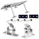 thumbnail image 1 of Solar Panel Bracket, Solar Panel Holder End Clamp Kit, Stand Solar Module 0-60 Individually Adjustable Flat Roof Mounting Angle (without Telescopic Ro, 1 of 4