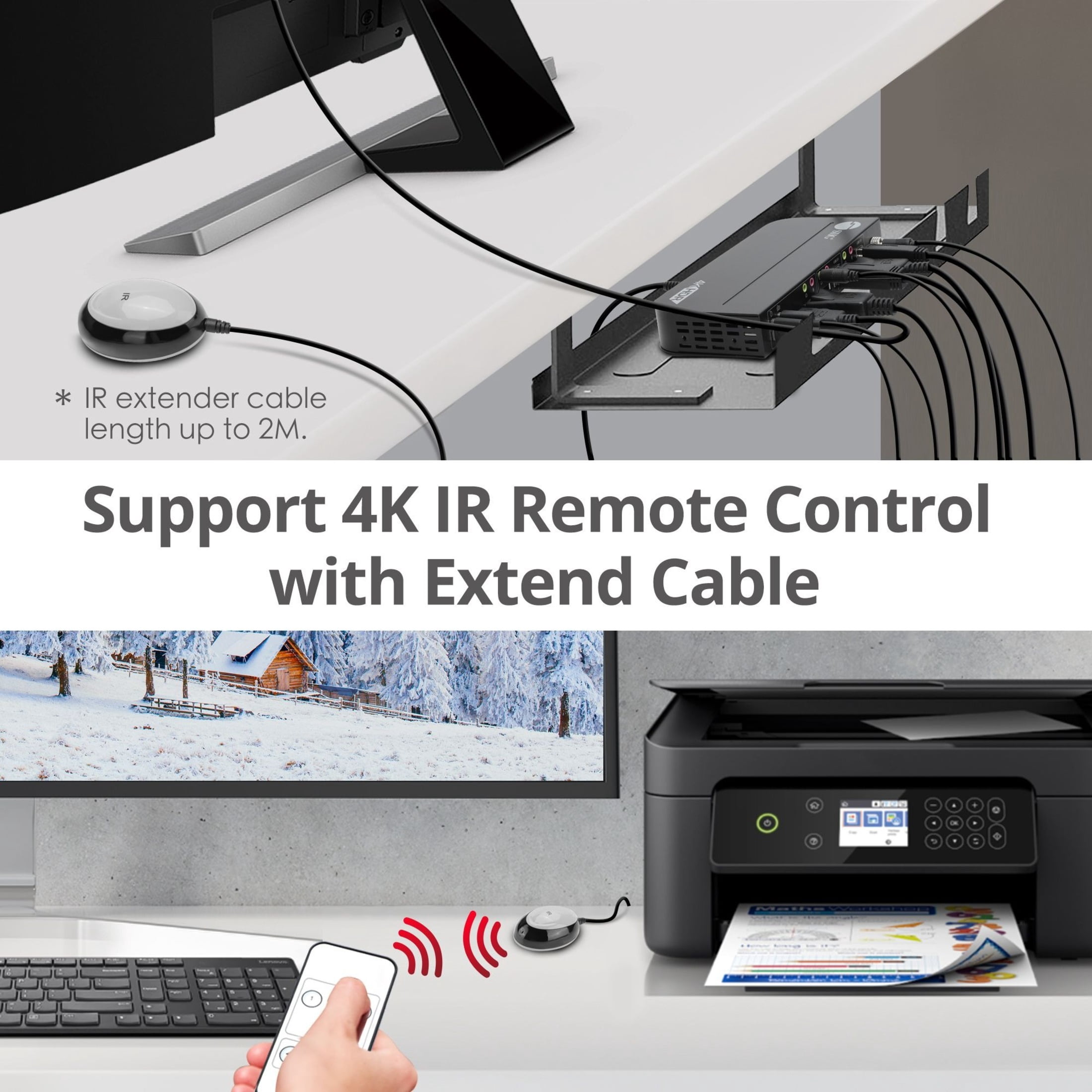 SIIG 2x1 DisplayPort 4K KVM USB 3.0 Switch with Remote Control - Allows you to control 2 DisplayPort 1.4 computers using one keyboard and mouse, DP 1.4/8K@30, HDMI 4K@60, USB 3.0 ports, 3.5mm Phone...