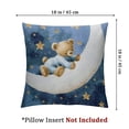 thumbnail image 4 of nygtbtfer Cute Sleeping On The Moon Throw Pillow Covers Set of 2 Decorative Pillowcases Soft Cushion Covers for Sofa Couch Bed Home Decor White, 4 of 7