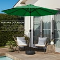 thumbnail image 4 of Best Choice Products 10ft Outdoor Steel Market Patio Umbrella w/ Crank, Tilt Push Button, 6 Ribs - Green, 4 of 8