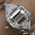 thumbnail image 3 of Womens Large Square Zircon Ring WhiteGolds Plated Geometric Inlaid Gemstone Jewelry Accessory Gift Ideas Style, 3 of 3