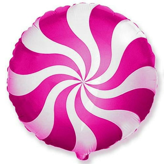 LOONBALLOON Sweets-candy Balloons, 18″ PEPPERMINT CANDY - MAGENTA