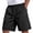 Black, variant on hlysgo Mens Casual Shorts Flat Front Elastic Waist Drawstring Shorts Summer Beach Vacation Shorts with Pockets Dark Gray,XL
