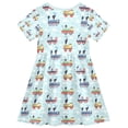 thumbnail image 2 of FORMRS Girls Short Sleeve Dress Summer Casual Round Neck A-line Beach Sundress, Sizes 2T-8T, Colorful Trains, 2 of 8