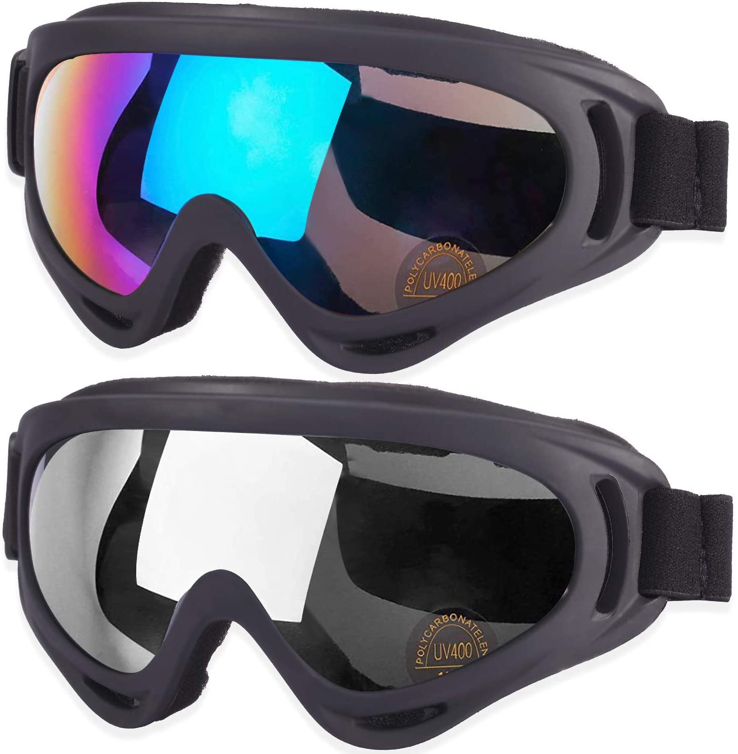 Youth EasYoung Kids Ski Goggles 2-Pack Snowboard Goggles for Kids Men Boys & Girls 