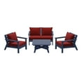 thumbnail image 2 of WestinTrends Avalon Outdoor 5-Piece Modular Sectional Patio Furniture Sofa Set, Navy Blue/Red, 2 of 11