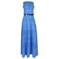 thumbnail image 4 of HXWCHs Elegant Sleeveless Long Skirt Suit with Intricate Lace Detailing for Casual Wear and Seasonal Versatility L Blue, 4 of 5