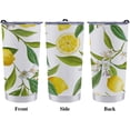 thumbnail image 3 of 20oz Lemon Fruits Background Floral Stainless Steel Tumbler with Lid and Straw, Insulated Coffee Tumbler Cup Travel Mug for Mom Dad Gift Valentines Day Gifts, 3 of 6