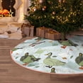 thumbnail image 5 of Xecao Mallard Ducks Wild Birds Pattern Christmas Tree Skirt Round Xmas Tree Mat Base Cover for Holiday Home Decorations-30", 5 of 6