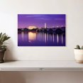 thumbnail image 2 of Elephant Stock View Across The Potomac Wall Art - Horizontal Canvas Wall Art - Living Room Wall Decor - Architecture Canvas - Gray And Purple Decor - 12" x 8", 2 of 8