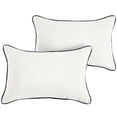 thumbnail image 4 of Sunbrella  Canvas Natural/ Canvas Navy Indoor/ Outdoor Pillow Set 12 in x 18 in, 4 of 5