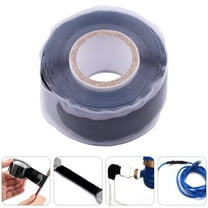 BESTYASH 1 Roll Waterproof Seal Repair Tape Black Silicone Rubber for Hose Use